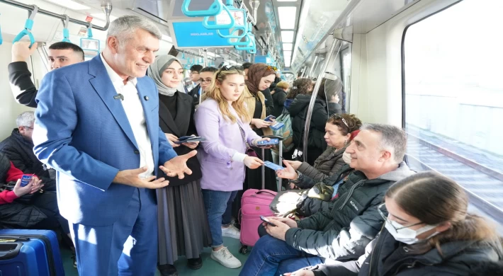 Kadem Başkan, Marmaray’da projelerini anlattı