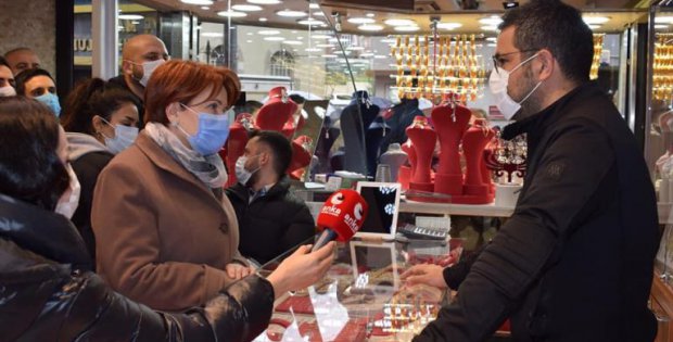 İYİ PARTİ GENEL BAŞKANI MERAL AKŞENER KARTALDA ESNAFLA BULUŞTU