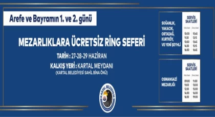 Kartal Belediyesi’nden Mezarlıklara Ücretsiz Ulaşım Hizmeti