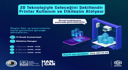 Kartallı Gençler 3 Boyutlu Yazıcı Teknolojisini Makina Hangar’da Keşfedecek!