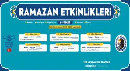 Kartal Belediyesi’nin Geleneksel Ramazan Etkinlikleri 2 Mart Pazar Günü Başlıyor