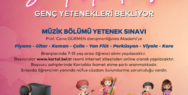 Kartal Belediyesi Sanat Akademisi genç yetenekleri bekliyor