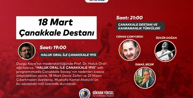 Kartal Belediyesi’nden Çanakkale Zaferi’nin 106. Yıl Dönümüne Özel Etkinlikler